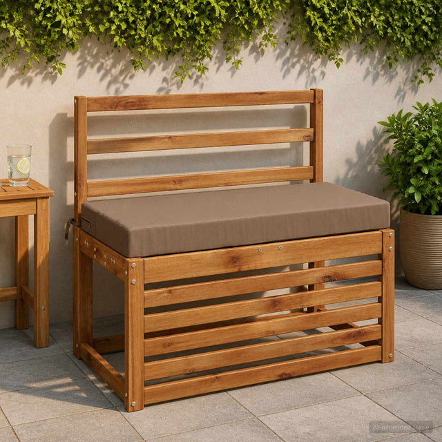 Vidaxl bankkussen soest 100% polyester taupe 80 x 40 x 8 cm