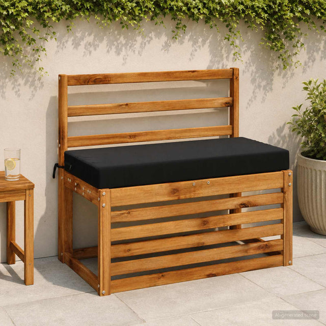 Vidaxl bankkussen soest 100% polyester zwart 60 x 40 x 8 cm