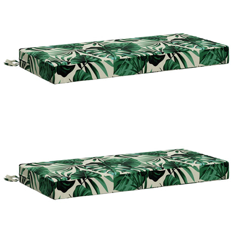 Vidaxl 2-delige bankkussens soest 2 st 100% polyester bladpatroon
