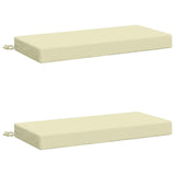 Vidaxl 2-delige bankkussens soest 2 st 100% polyester crèmekleurig