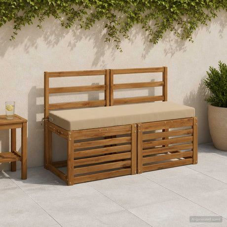 Vidaxl bankkussen soest 100% polyester beige 100 x 40 x 8 cm