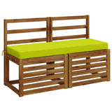 Vidaxl 2-delige bankkussens soest 2 st 100% polyester helder groen