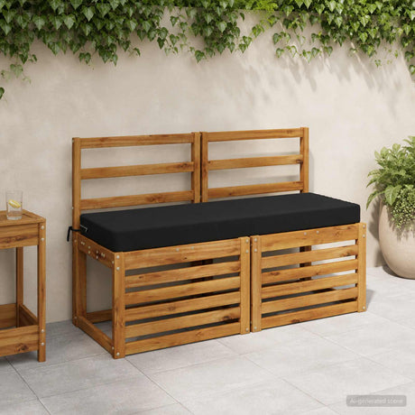 Vidaxl bankkussen soest 100% polyester zwart 100 x 40 x 8 cm