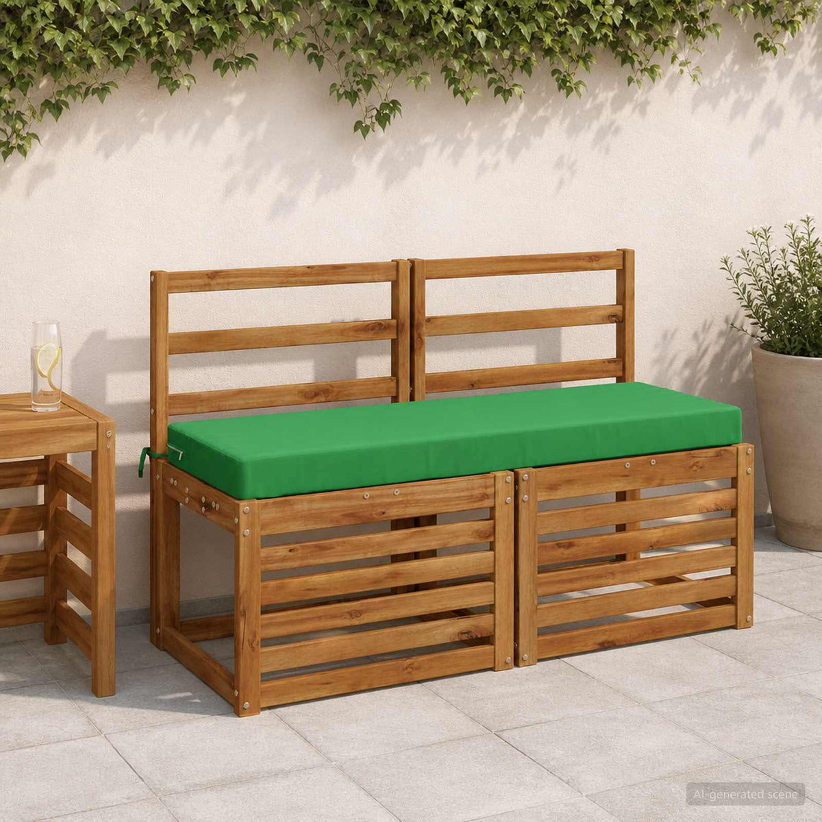 Vidaxl bankkussen soest 100% polyester groen 110 x 40 x 8 cm