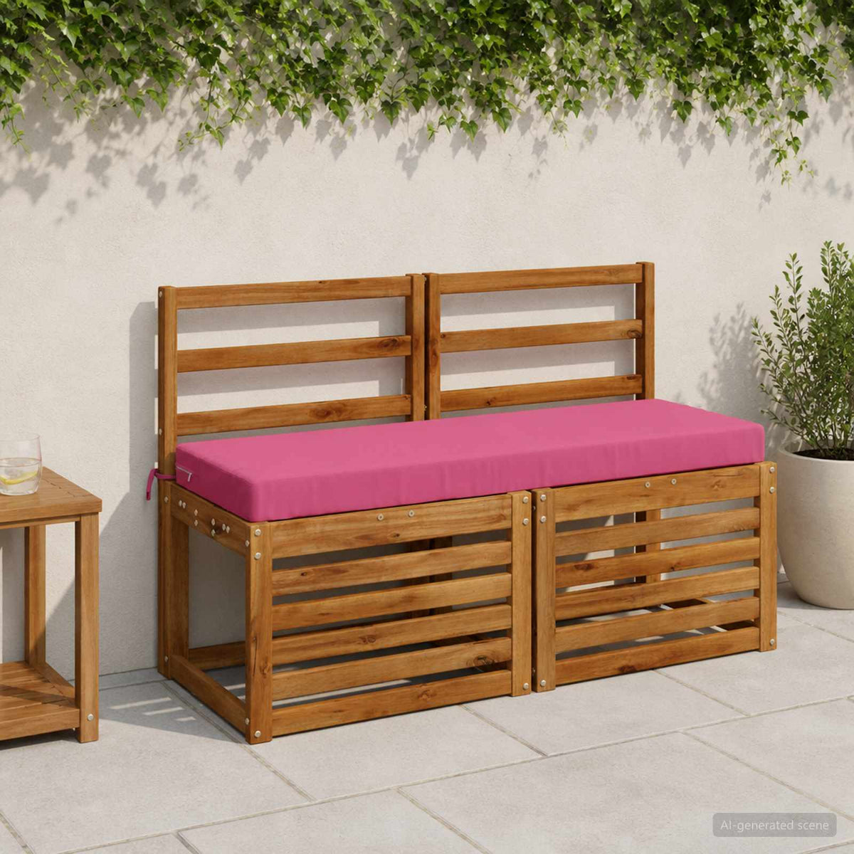 Vidaxl bankkussen soest 100% polyester roze 100 x 40 x 8 cm