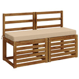 Vidaxl bankkussen soest 100% polyester crèmekleurig 110 x 40 x 8 cm