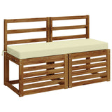 Vidaxl bankkussen soest 100% polyester crèmekleurig 110 x 40 x 8 cm