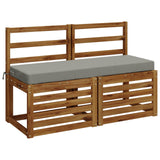 Vidaxl 2-delige bankkussens soest 2 st 100% polyester grijs