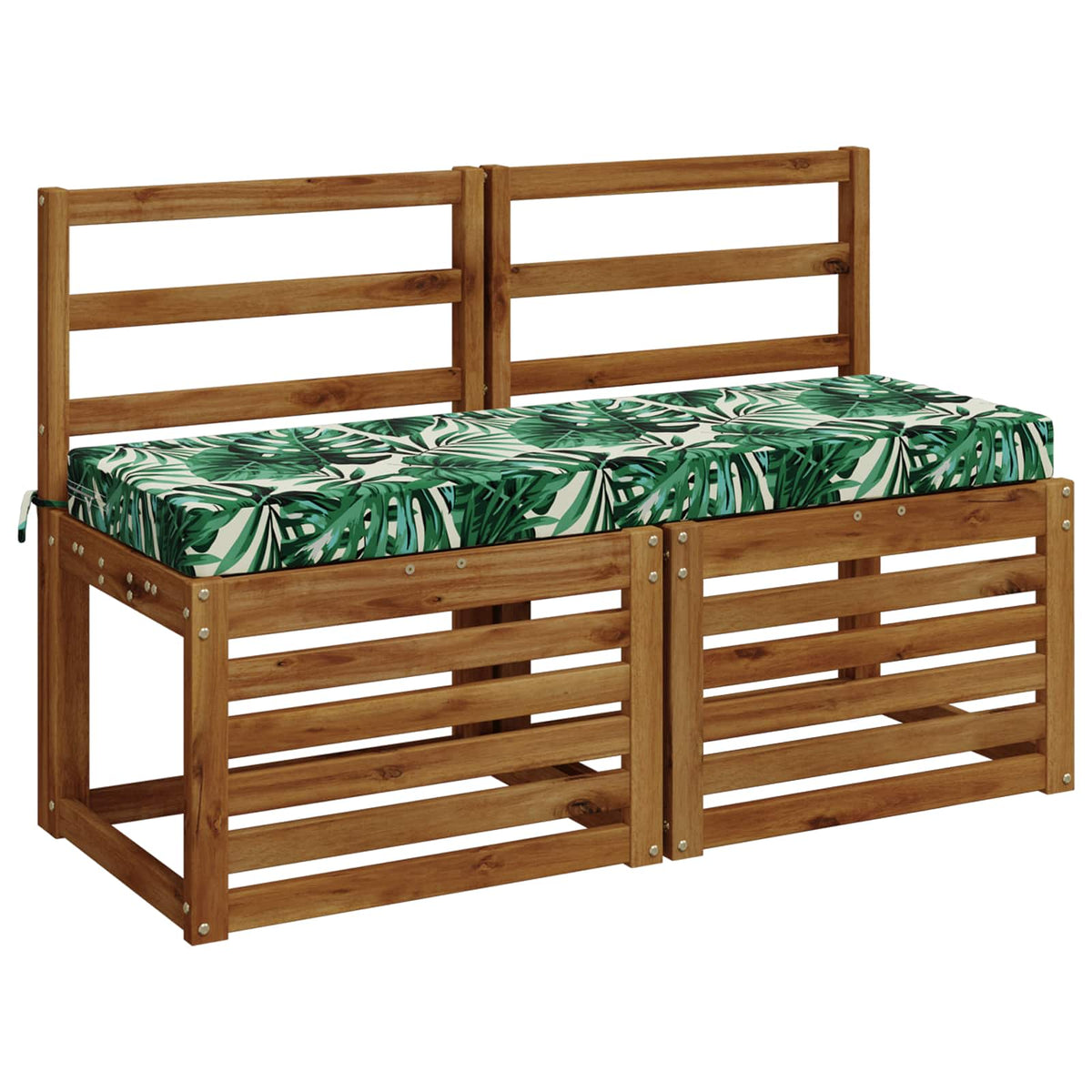Vidaxl 2-delige bankkussens soest 2 st 100% polyester bladpatroon