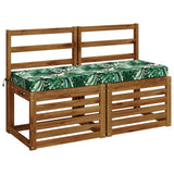 Vidaxl 2-delige bankkussens soest 2 st 100% polyester bladpatroon