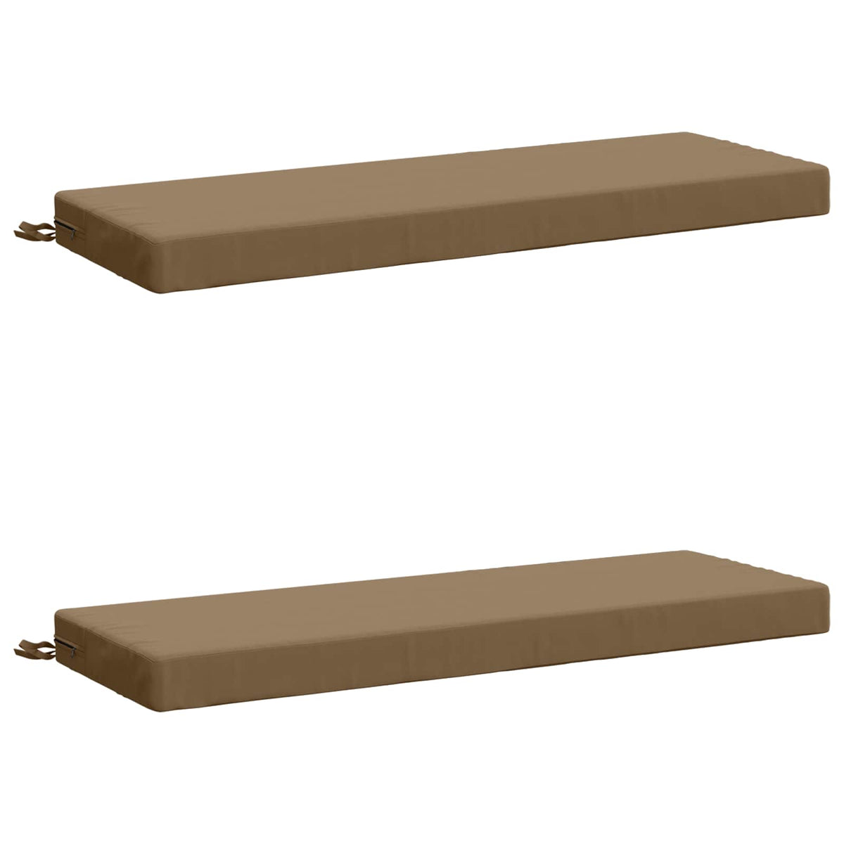 Vidaxl 2-delige bankkussens soest 2 st 100% polyester taupe