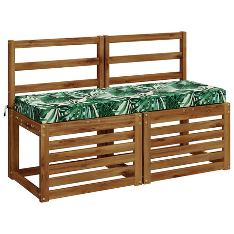 Vidaxl 2-delige bankkussens soest 2 st 100% polyester bladpatroon