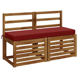Vidaxl bankkussen soest 100% polyester wijnrood 120 x 40 x 8 cm