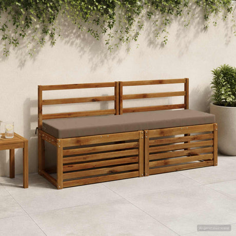 Vidaxl bankkussen soest 100% polyester taupe 140 x 40 x 8 cm