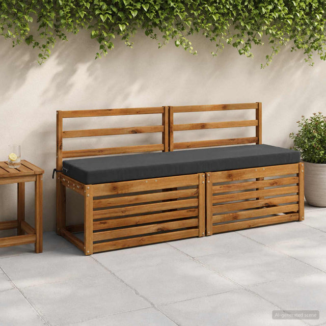 Vidaxl bankkussen soest 100% polyester antraciet 140 x 40 x 8 cm