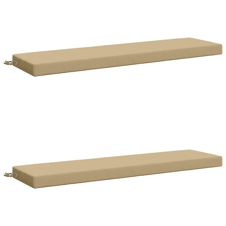 Vidaxl 2-delige bankkussens soest 2 st 100% polyester beige