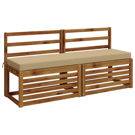 Vidaxl 2-delige bankkussens soest 2 st 100% polyester beige