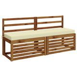 Vidaxl bankkussen soest 100% polyester crèmekleurig 140 x 40 x 8 cm