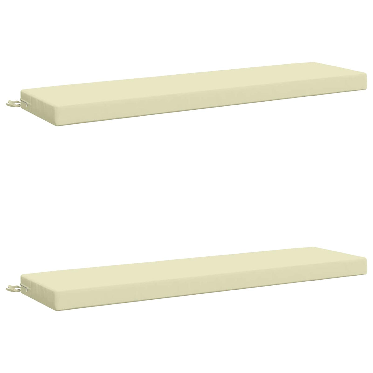 Vidaxl 2-delige bankkussens soest 2 st 100% polyester crèmekleurig