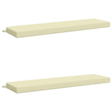 Vidaxl 2-delige bankkussens soest 2 st 100% polyester crèmekleurig
