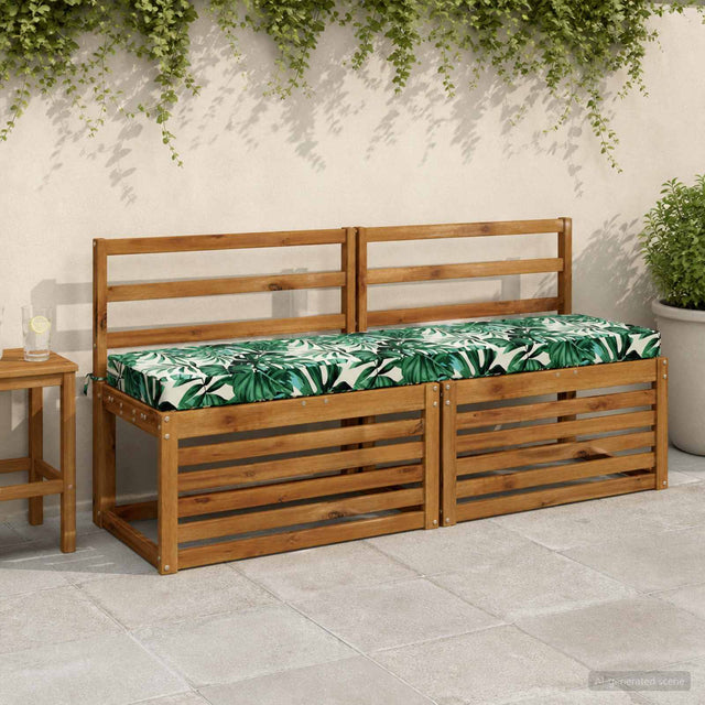 Vidaxl bankkussen soest 100% polyester bladpatroon 140 x 40 x 8 cm