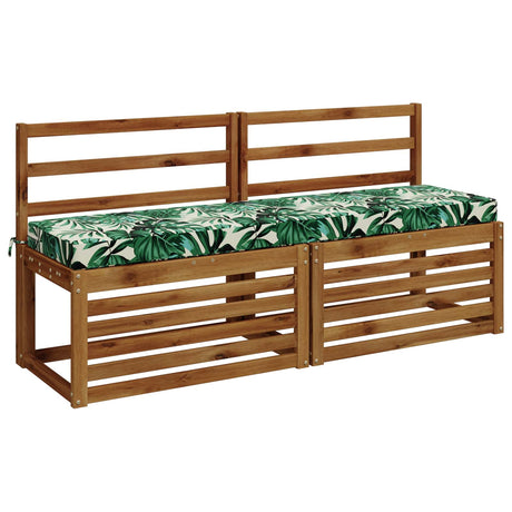Vidaxl 2-delige bankkussens soest 2 st 100% polyester bladpatroon