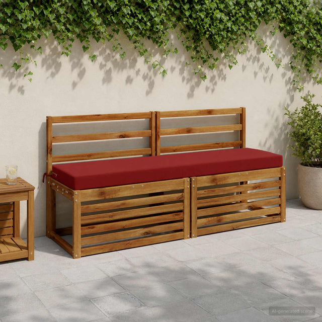 Vidaxl bankkussen soest 100% polyester wijnrood 140 x 40 x 8 cm