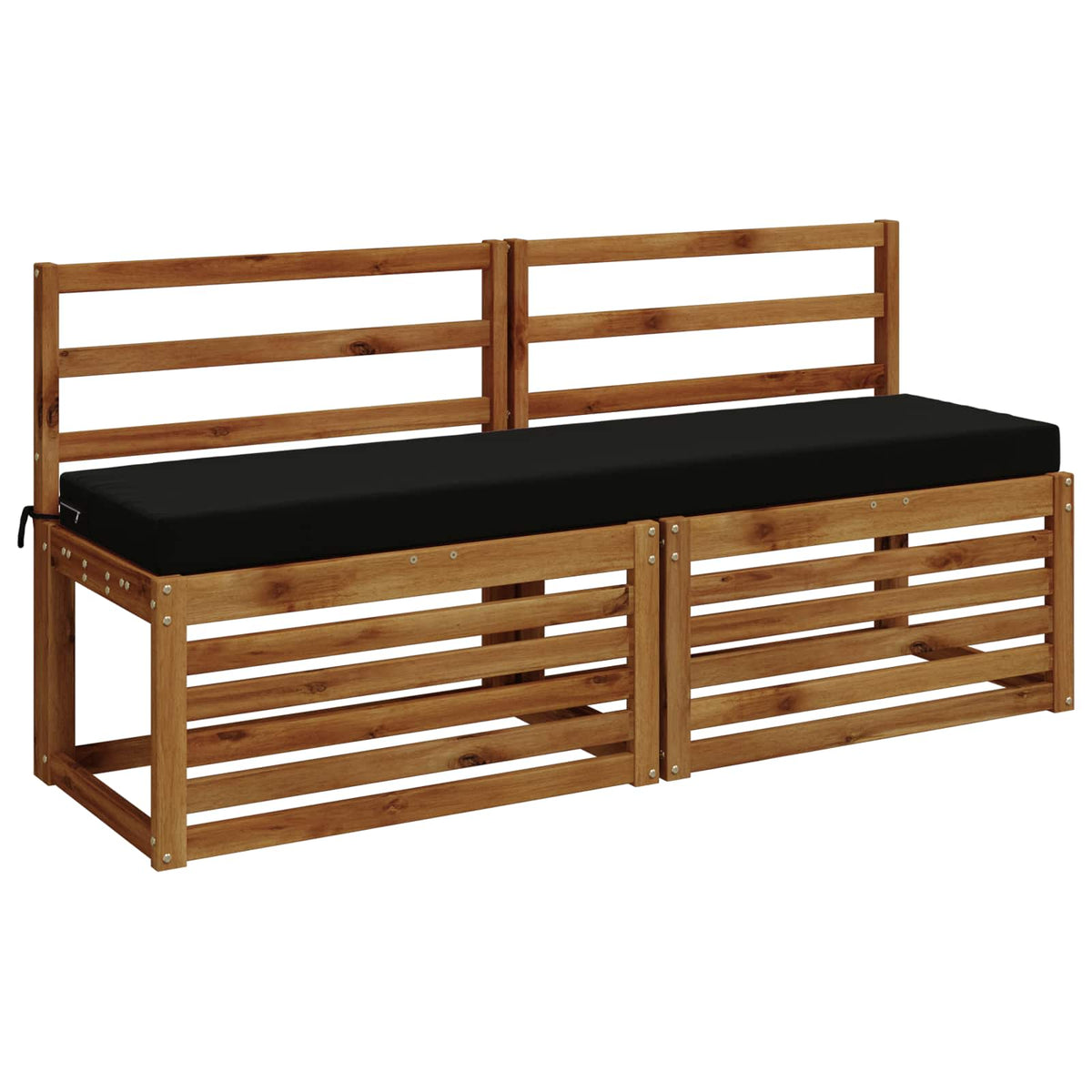 Vidaxl 2-delige bankkussens soest 2 st 100% polyester zwart