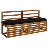 Vidaxl bankkussen soest 100% polyester zwart 160 x 40 x 8 cm