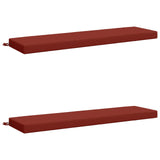 Vidaxl 2-delige bankkussens soest 2 st 100% polyester rood