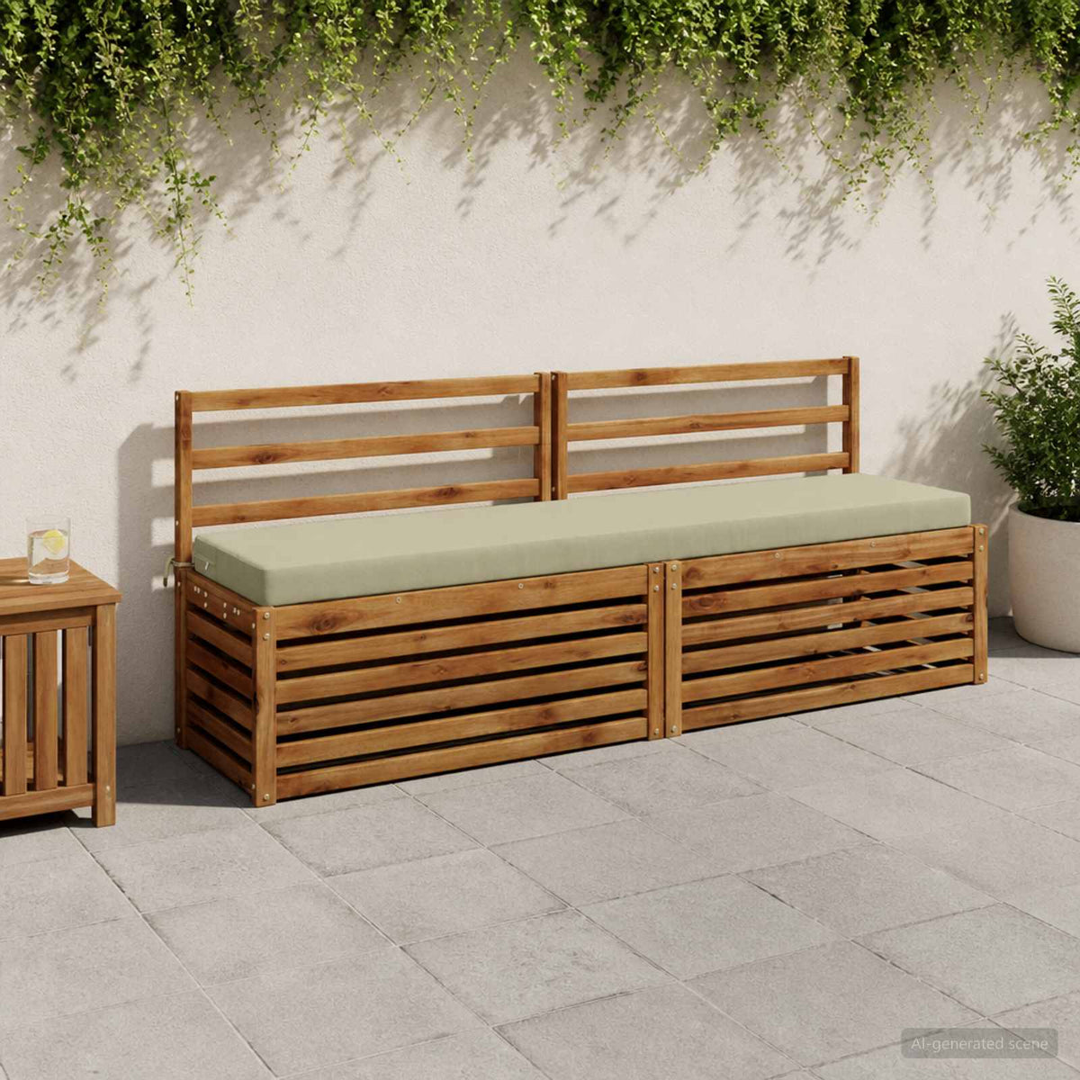 Vidaxl bankkussen soest 100% polyester lichtgroen 170 x 40 x 8 cm