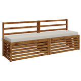 Vidaxl bankkussen soest 100% polyester wit 170 x 40 x 8 cm