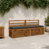 Vidaxl bankkussen soest 100% polyester antraciet 180 x 40 x 8 cm