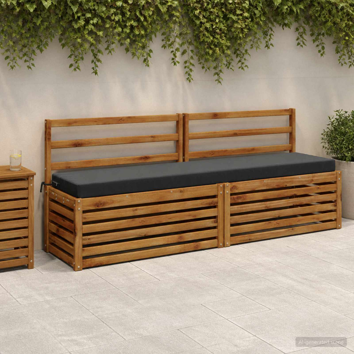 Vidaxl bankkussen soest 100% polyester antraciet 170 x 40 x 8 cm