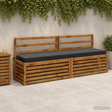 Vidaxl bankkussen soest 100% polyester antraciet 170 x 40 x 8 cm