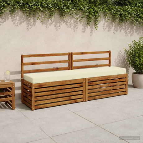 Vidaxl bankkussen soest 100% polyester crèmekleurig 170 x 40 x 8 cm