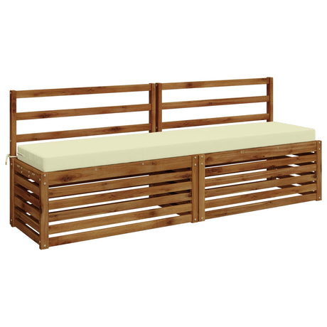 Vidaxl bankkussen soest 100% polyester crèmekleurig 170 x 40 x 8 cm