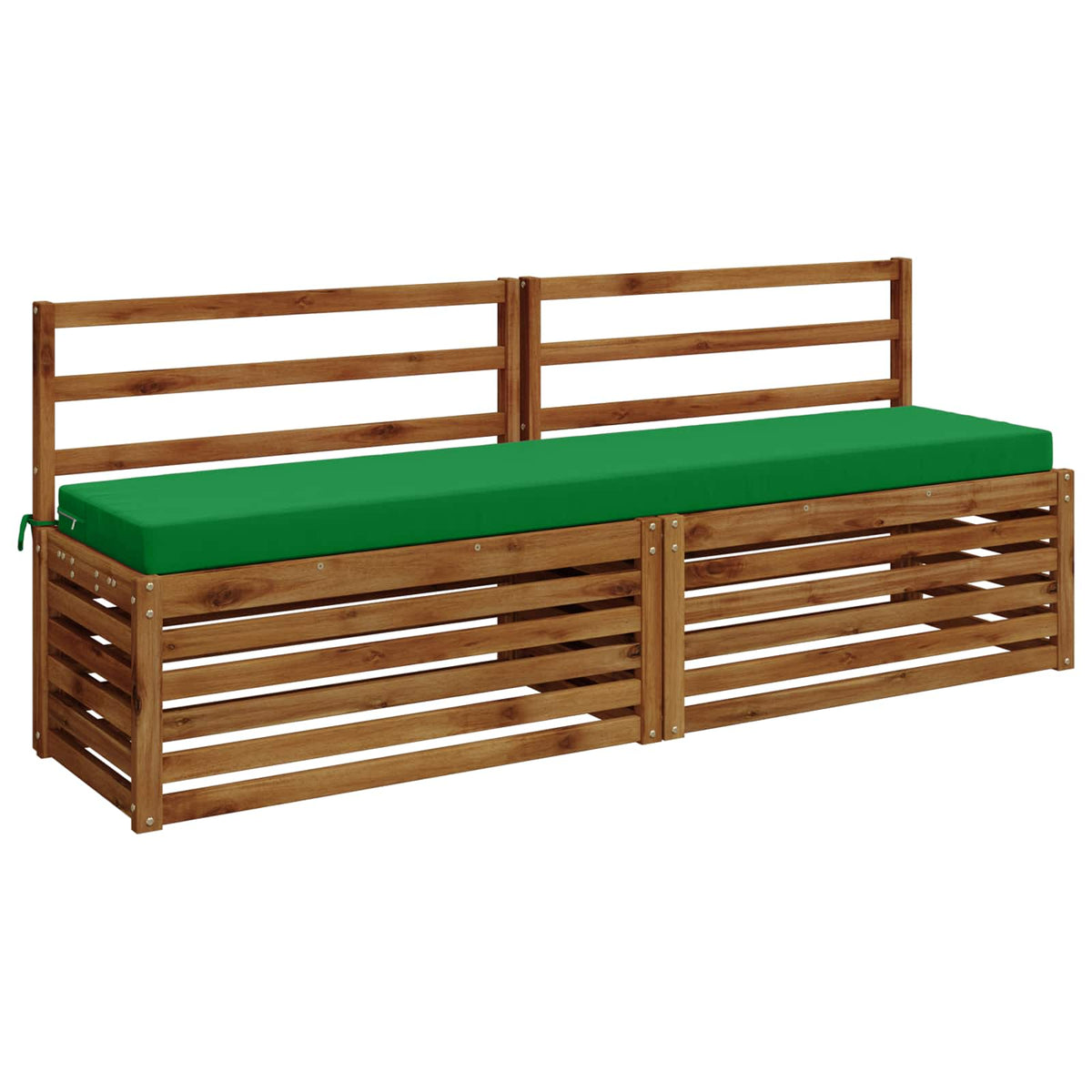 Vidaxl 2-delige bankkussens soest 100% polyester groen 170 x 40 x 8 cm