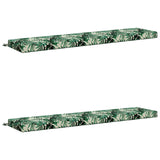 Vidaxl 2-delige bankkussens soest 2 st 100% polyester bladpatroon