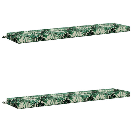 Vidaxl 2-delige bankkussens soest 2 st 100% polyester bladpatroon