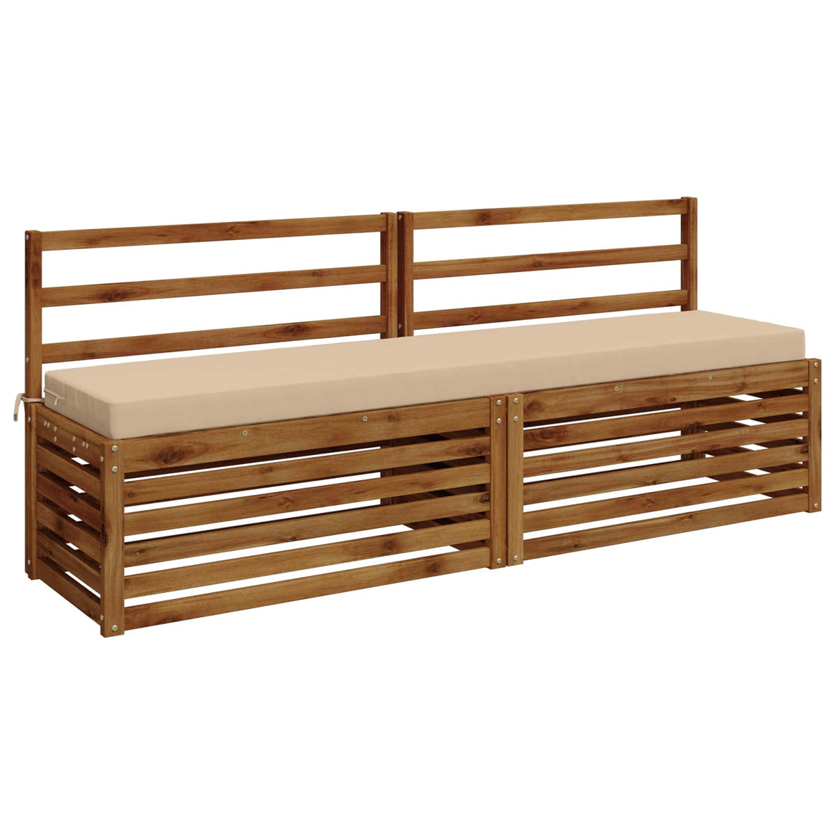 Vidaxl bankkussen soest 100% polyester crèmekleurig 180 x 40 x 8 cm