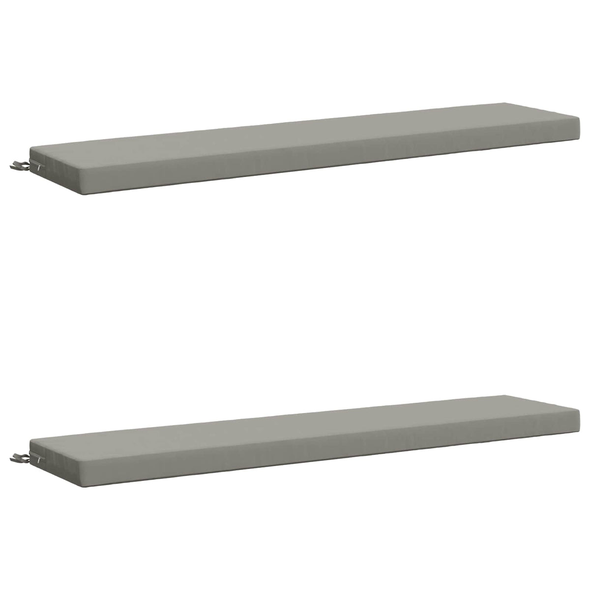 Vidaxl 2-delige bankkussens soest 100% polyester grijs 180 x 40 x 8 cm