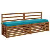 Vidaxl 2-delige bankkussens soest 2 st 100% polyester turquoise