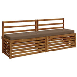 Vidaxl 2-delige bankkussens soest 100% polyester taupe 200 x 40 x 8 cm
