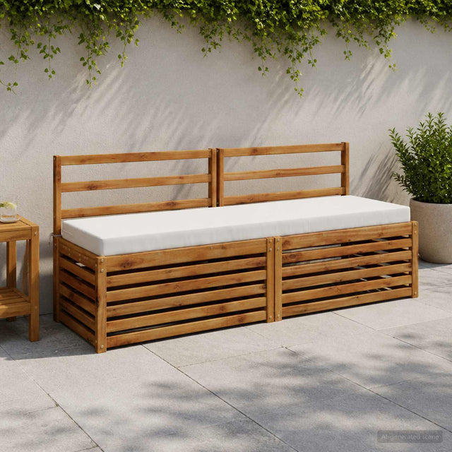 Vidaxl bankkussen soest 100% polyester wit 200 x 40 x 8 cm