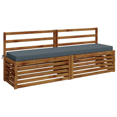 Vidaxl bank kussens soest 2 st 100% polyester blauw 200 x 40 x 8 cm