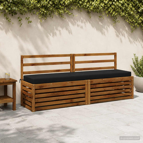 Vidaxl bankkussen soest 100% polyester zwart 200 x 40 x 8 cm