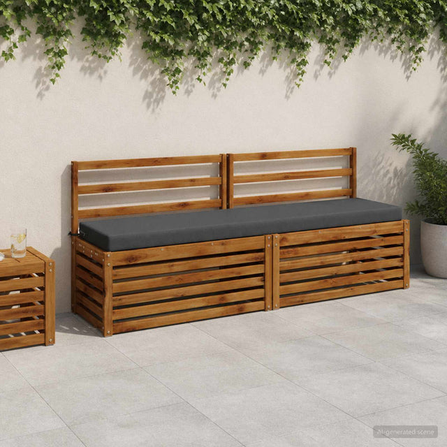 Vidaxl bankkussen soest 100% polyester antraciet 200 x 40 x 8 cm