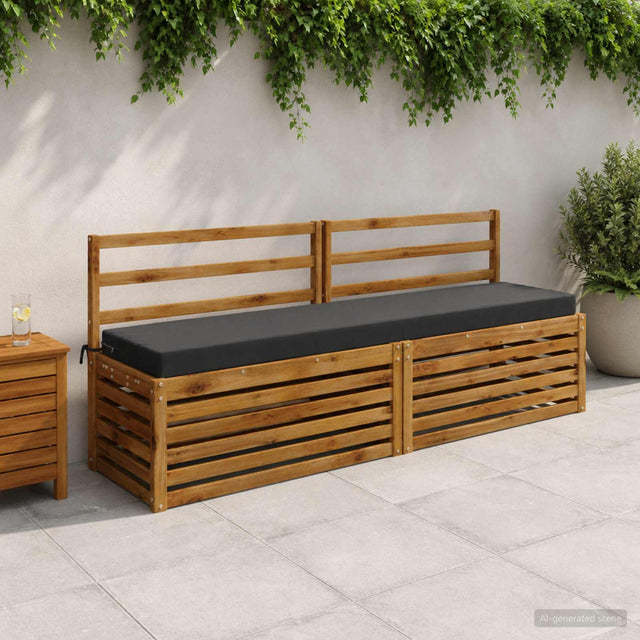 Vidaxl bankkussen soest 100% polyester antraciet 200 x 40 x 8 cm