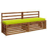 Vidaxl 2-delige bankkussens soest 2 st 100% polyester helder groen